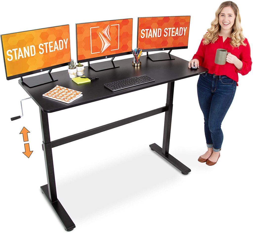 Hand Cranked Sit Stand Desk