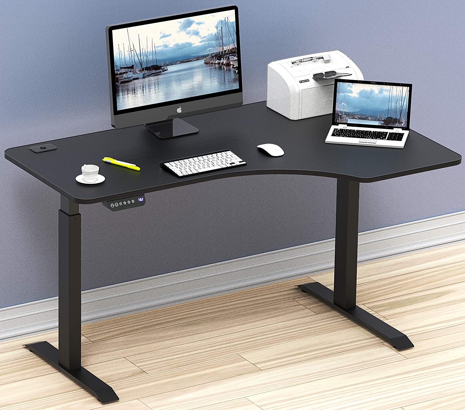 Height Adjustable L Desk