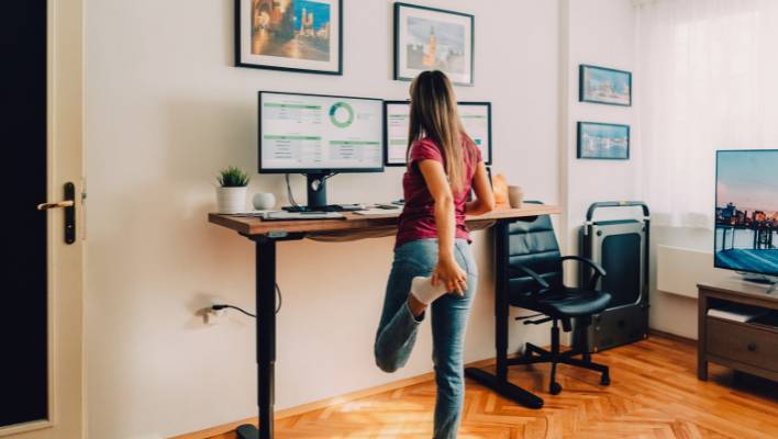 Stretching While at Standing Desk